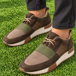 Suede & Nubuck Elastic Sneaker