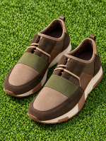 Suede & Nubuck Elastic Sneaker