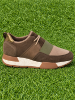 Suede & Nubuck Elastic Sneaker