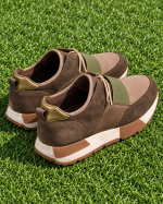 Suede & Nubuck Elastic Sneaker