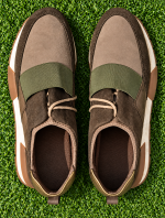 Suede & Nubuck Elastic Sneaker